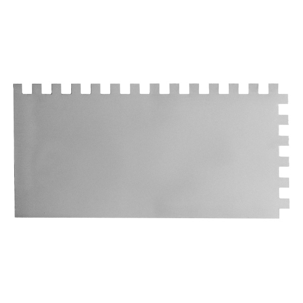 Гладилка из нержавеющей стали, 280 х 130 мм, зеркальная полировка, пластмассовая ручка, зуб 10 х 10 мм Matrix цена