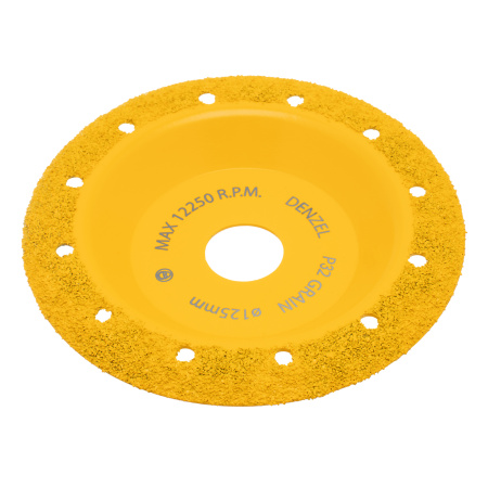 Чашка твёрдосплавная зачистная,125 мм, Наклонная, мелкое зерно #32// Denzel