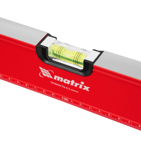 Уровень алюминиевый, фрезерованный, 3 глазка, рукоятки, 2000 мм Matrix цена