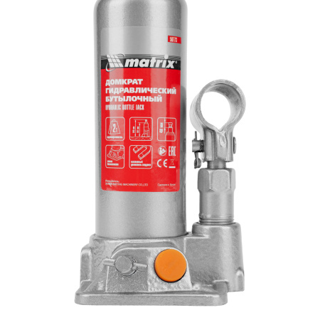 Домкрат гидравлический бутылочный, 2 т, h подъема 181-345 мм, в пластиковом кейсе Matrix цена