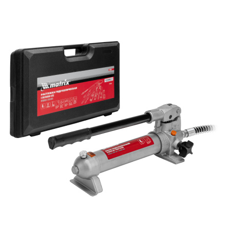 Растяжка гидравлическая, 4 т, набор из 17 предметов, 7 сменных насадок, в пластиковом кейсе Matrix цена