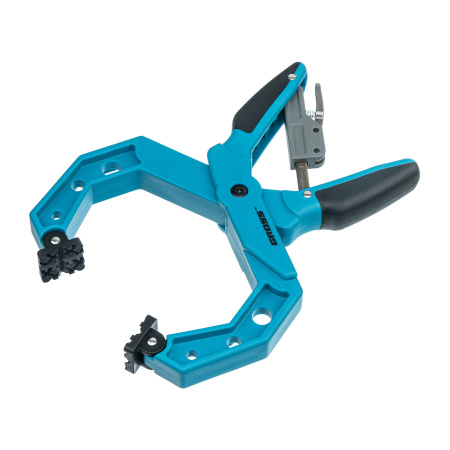 Струбцина клещеобразная 4, пластиковый корпус, храповой механизм жесткой фиксации, 100 мм Gross цена