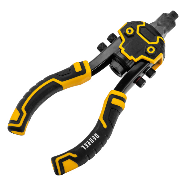 Заклепочник двуручный, заклепки 2,4-3,2-4,0-4,8-6,4 мм Denzel цена