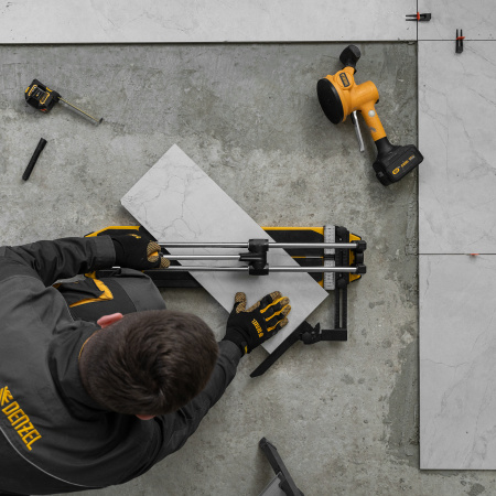 Плиткорез 600х14мм, цельнометал. напр., каретка на подш., стальная станина, рукоятка-пенал Denzel цена