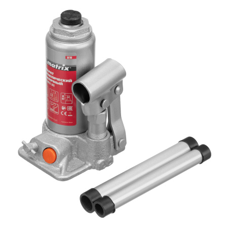Домкрат гидравлический бутылочный, 2 т, h подъема 158-308 мм Matrix цена