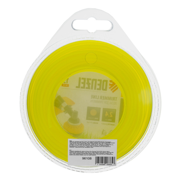 Леска для триммера, круглая 2.4 мм х 15 м, блистер Flex cord Denzel цена