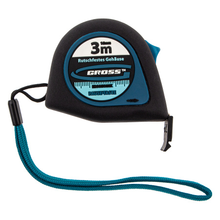 Рулетка "Ergonomisch",3 м x 16 мм,магнитный обрезиненный зацеп Gross цена