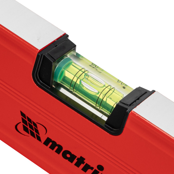 Уровень алюминиевый магнитный, 600 мм, фрезерованный, 3 глазка (1 зеркальный) усиленный Matrix цена