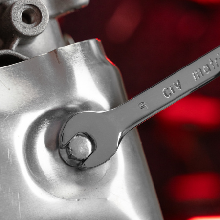 Ключ комбинированный, 9 мм, CrV, полированный хром Matrix