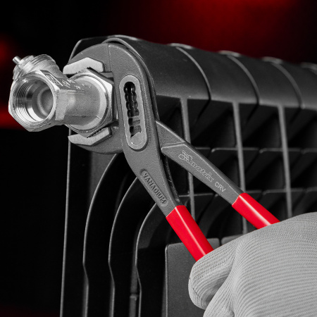 Клещи переставные 250 мм, хром-ванадий, обливные рукоятки Matrix