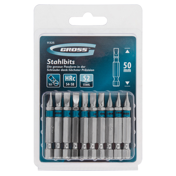 Бита SL5 х 50, сталь S2, 10 шт. Gross