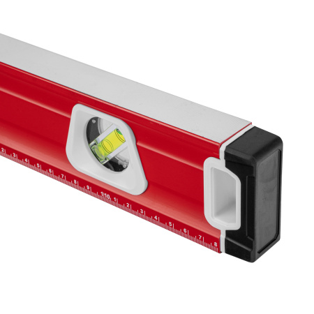 Уровень алюминиевый, магнит, фрезерованный, 3 глазка (1 зеркальный) двухкомпонентные рукоятки, 1200 мм Matrix цена