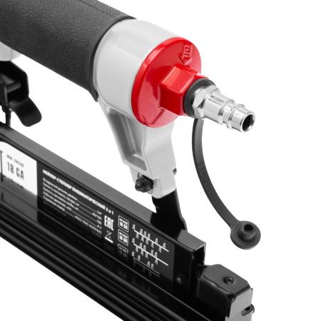 Нейлер-степлер пневматический 3 в 1, с регулировкой глубины забивания, гвозди 18GA, гвозди 16GA, скобы 18 GA Matrix цена