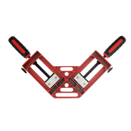 Струбцина угловая, быстрозажимная, 65/65 мм, двухкомпонентные обрезиненные рукоятки Matrix цена