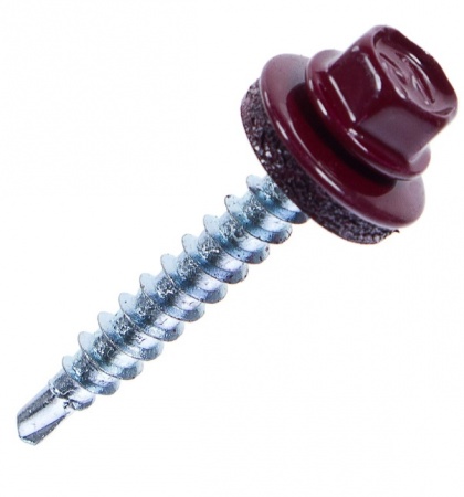 Саморезы металл-дерево 4.8x35 мм цвет красный, 250 шт.