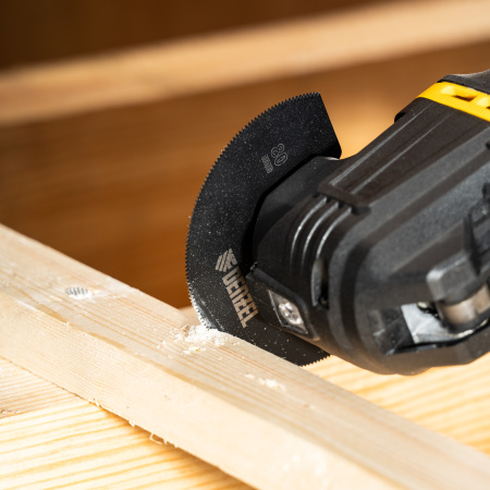 Насадка для МФИ отрезная полукруг, HSS, по металлу и дереву, 80 мм х 1,2 мм, мелкий зуб Denzel