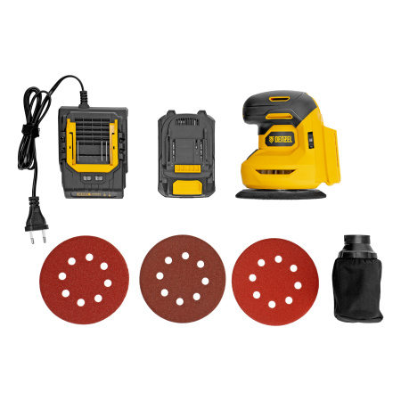 Машина шлифовальная эксцентриковая аккумуляторная CROSH-20-125, Li-Ion, 20 В// Denzel цена