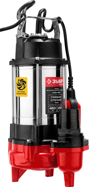 Фекальный насос ЗУБР, 450 Вт НПФ-450