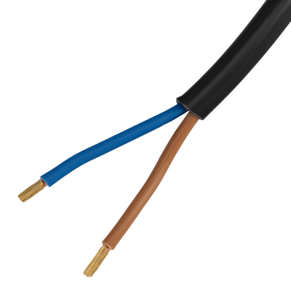 Шнур сетевой Energy Series, ПВС, 3 м, 2 x 1 мм, с неразборной вилкой, черный, Denzel цена