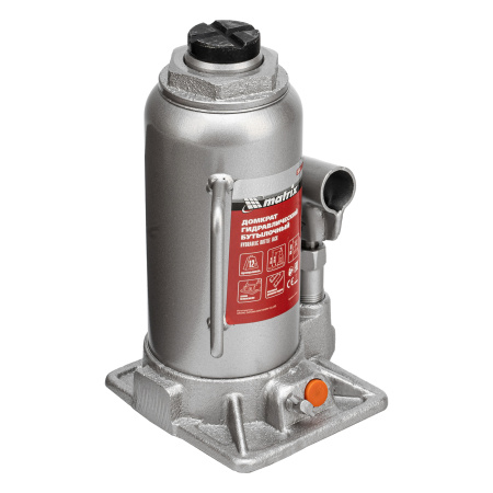 Домкрат гидравлический бутылочный, 12 т, h подъема 230-465 мм Matrix цена