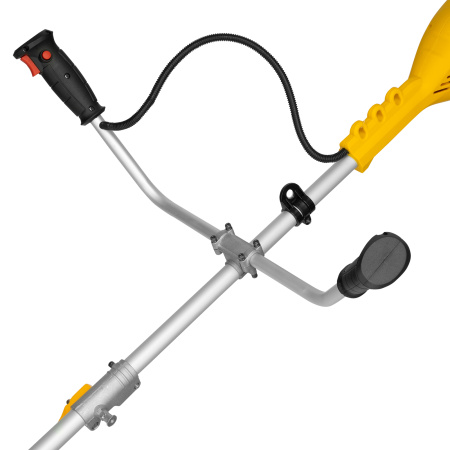 Триммер электрический TE-1400, 1400 Вт, 420 мм, катушка + диск, разборная штанга Denzel цена