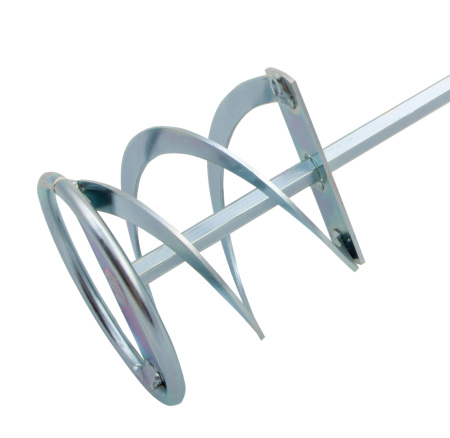 Миксер для красок и штукатурных смесей, 80 х 400 мм, оцинкованный, шестигранный хвостовик 8 мм Denzel цена