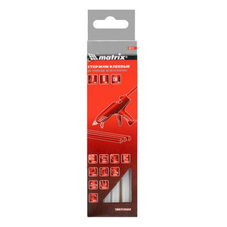 Стержни клеевые, прозрачные, 7 х 150 мм, в упаковке 6 шт Matrix цена