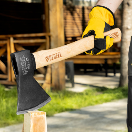 Топор, 1000 г, кованый, буковое топорище Denzel цена