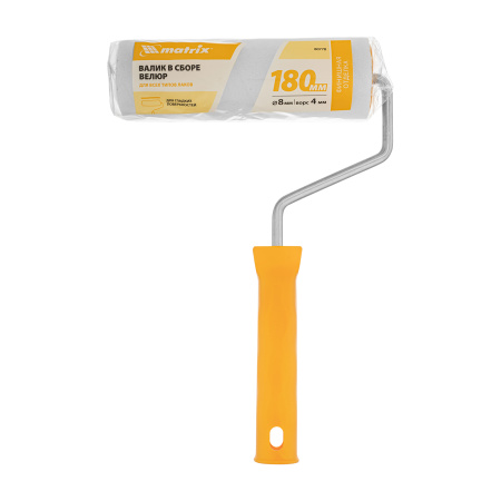 Валик "Велюр", 180 мм, ворс 4 мм, D 48 мм, D ручки 8 мм, шерсть Matrix цена