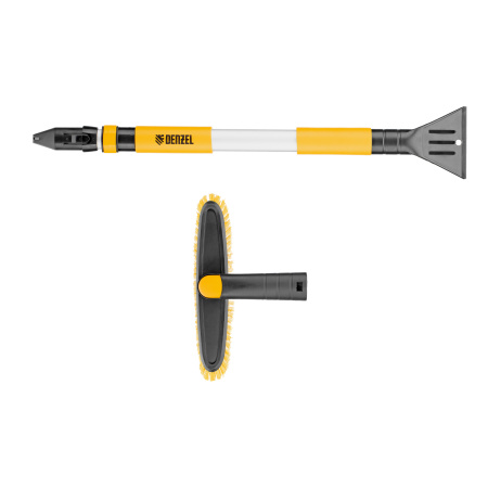 Щетка-сметка со скребком, телескоп, поворотная голова, 750-1120 мм Denzel цена