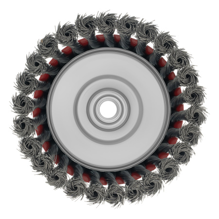 Щетка для УШМ, 125 мм, М14, "чашка", крученая проволока 0.5 мм Matrix