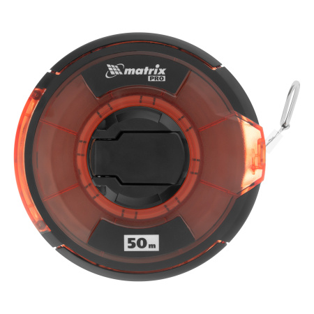 Рулетка геодезическая 50 м х 12,5 мм, закрытый корпус, стальная лента, односторонняя шкала, Pro Matrix цена