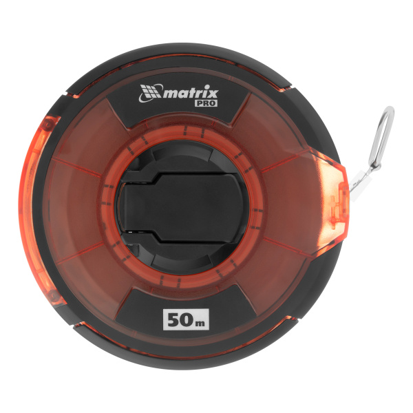 Рулетка геодезическая 50 м х 12,5 мм, закрытый корпус, стальная лента, односторонняя шкала, Pro Matrix цена