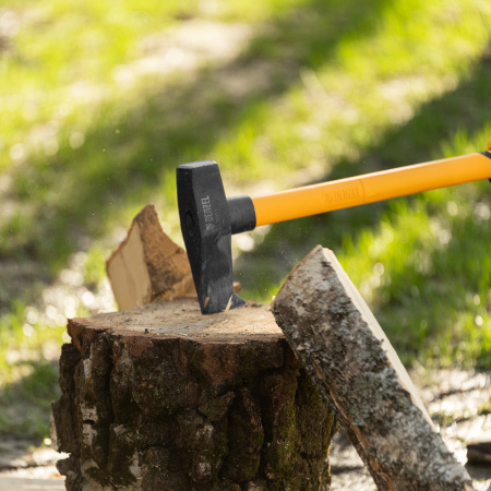 Колун-кувалда 3000 г, кованая, фибергласовая  рукоятка c TPR покрытием, 880 мм Denzel цена