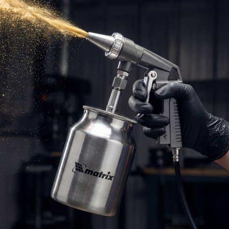 Пистолет пескоструйный с нижним бачком, пневматический Matrix цена
