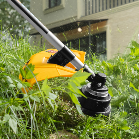 Триммер бензиновый DR-33S, 33 см3, разъемная штанга, состоит из 2 частей Denzel цена