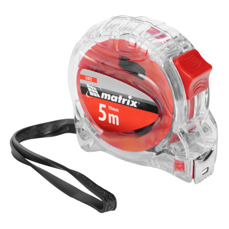Рулетка Crystal,5 м х 19 мм,корпус из поликарбоната Matrix цена