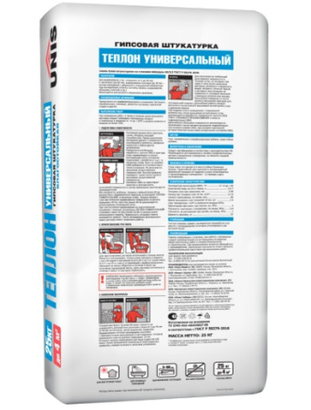 Гипсовая штукатурка UNIS (Юнис) Теплон влагостойкий 25 кг цена