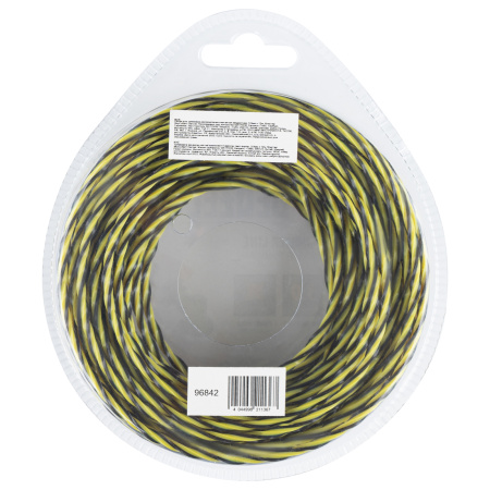 Леска для триммера двухкомпонентная витая квадратная, 3,0мм х 12м, блистер SkyCutter Denzel цена