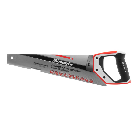 Ножовка по дереву для точных пильных работ, 400 мм, каленый зуб 3D, 14 TPI, трехкомпонентная рукоятка, Pro Matrix цена