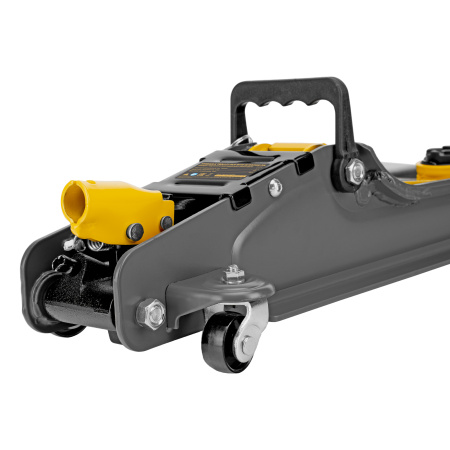 Домкрат гидравлический подкатной с фиксатором, 2,5 т, 85-385 мм Denzel цена