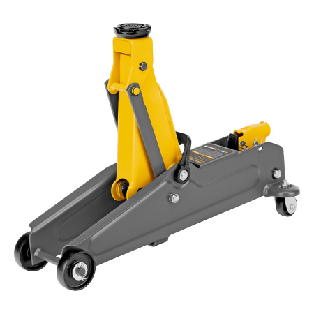 Домкрат гидравлический подкатной, 2 т, 135-385 мм Denzel цена