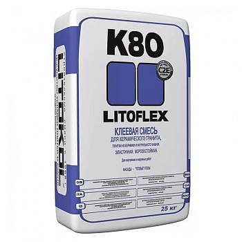 Клей плиточный Litokol Litoflex K80 25 кг Клей плиточный Литокол Литофлекс К80 25кг (Litokol LITOFLEX K80)