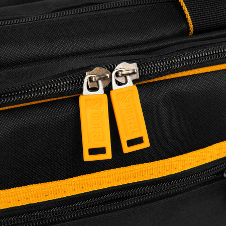 Сумка для инструмента, 400х170х300 мм, 3 отделения, 28 карманов, наплечный ремень Denzel цена