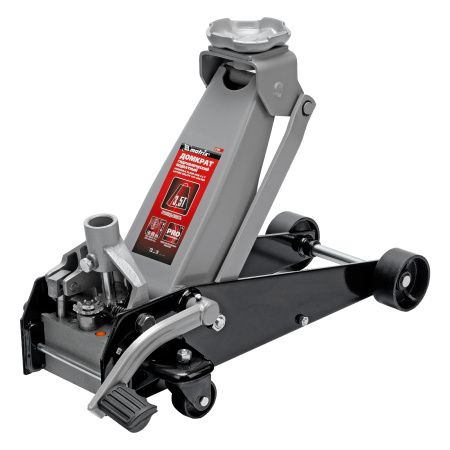 Домкрат гидравлический подкатной, 3.5 т, высота подъема 145-490 мм, с педалью Matrix цена