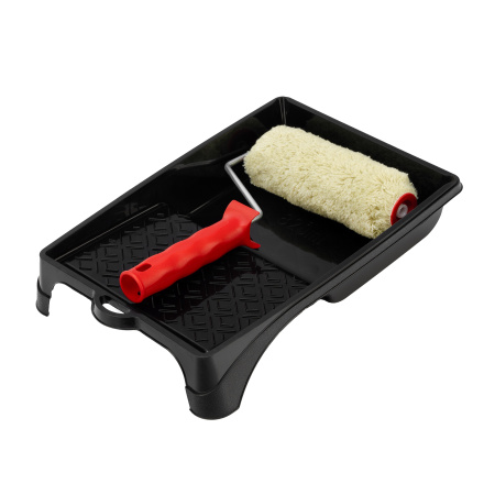 Набор, валик для фасадных работ синтетический, 180 мм, ворс 18 мм, D 36 мм, РАС, кювета 260 х 320 мм Matrix цена