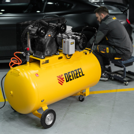 Компрессор воздушный рем. привод BCV 5500-T/270, 5,5 кВт, 270 литров, 850 л/мин Denzel