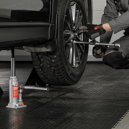 Домкрат гидравлический бутылочный, 2 т, h подъема 181-345 мм Matrix цена