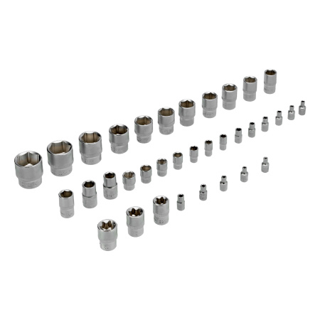 Набор инструментов, 1/2", 1/4", CrV, S2, пластиковый кейс, 194 предмета Denzel