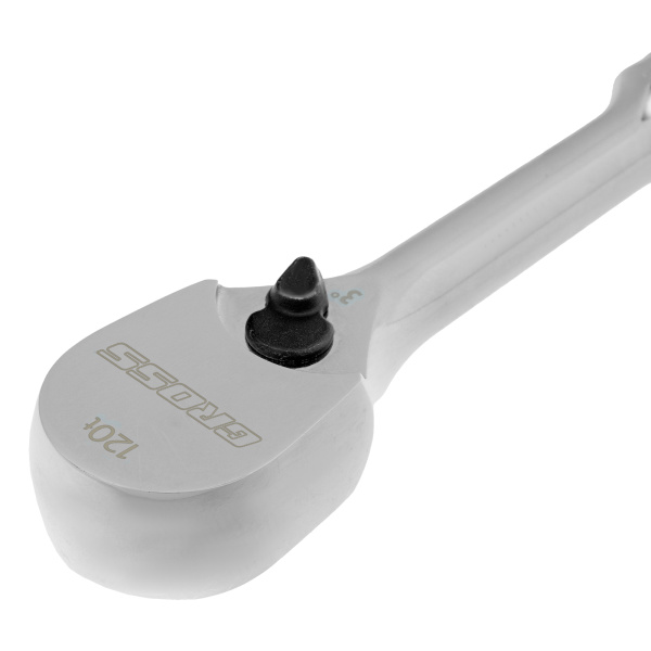 Ключ-трещотка 1/4", CrV, 120 зубьев, цельнометаллический, хром Gross
